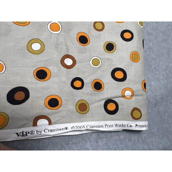 V.I.P. by Cranston Retro Circle Print Fabric 1/2 yard x 44" Cotton Sewing Materi - Picture 3 of 6